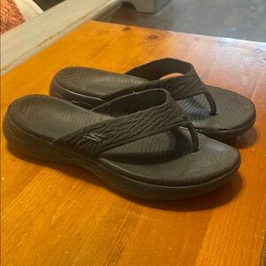 Skechers Black Comfort Flip Flops
